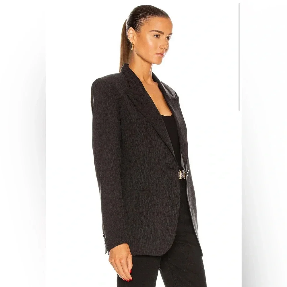 Smythe 90s Oversized Blazer in Sandwashed Black - Picture 10 of 11